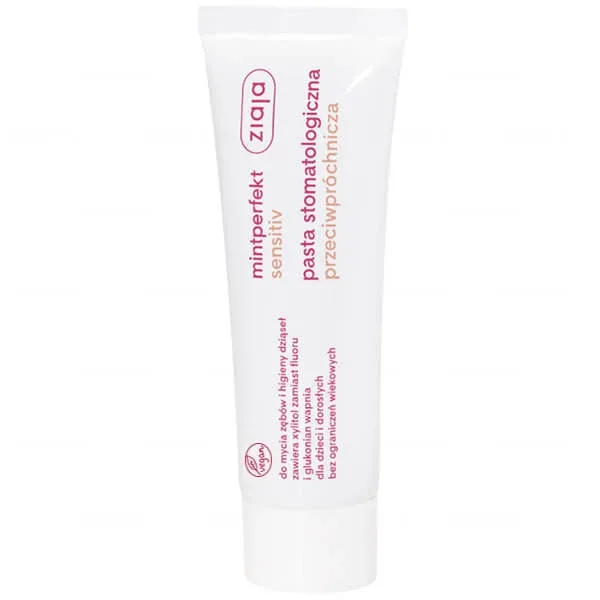 Ziaja Mintperfekt Sensitiv, pastă de dinți dentară, anti-caries, fără fluor, 75 ml — preț și oferte