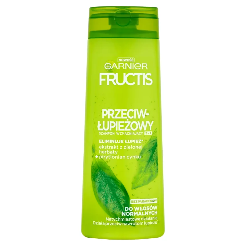 Garnier Fructis, Șampon de întărire anti-mătreață 2în1 pentru păr normal, 400 ml — preț și oferte