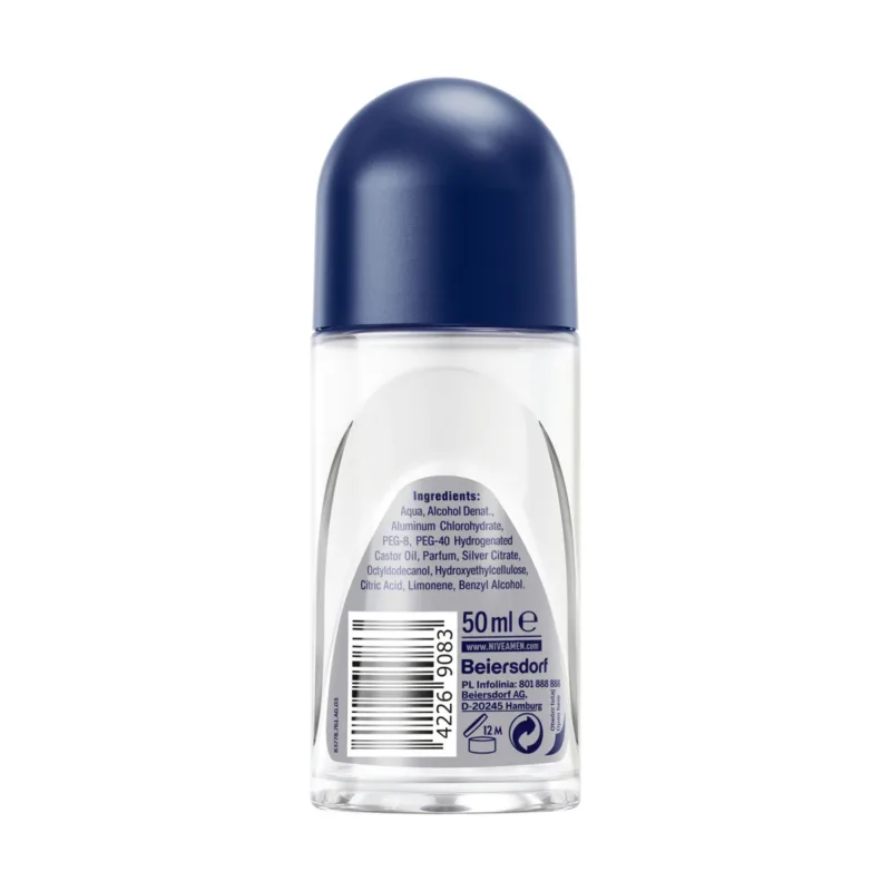 Nivea Men Silver Protect, antiperspirant roll-on pentru bărbați, 48h, 50 ml — preț și oferte
