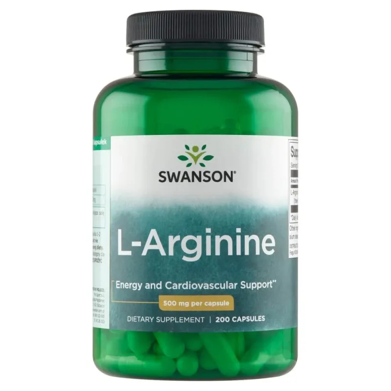 Swanson L-Arginină, L-Arginină 500 mg, 200 capsule — preț și oferte