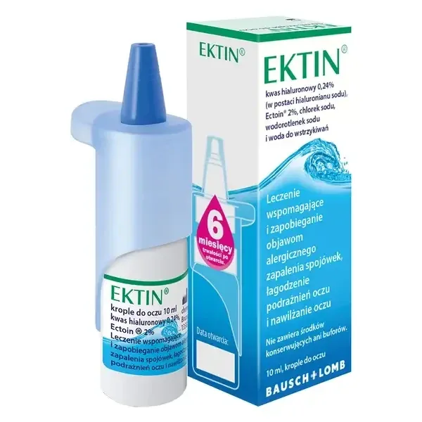 Ektin, picături pentru ochi, soluție, 10 ml BAUSCH & LOMB — preț și oferte