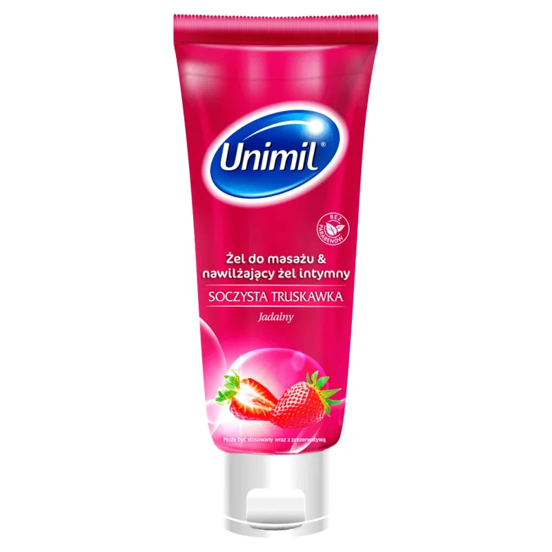 Unimil Juicy Strawberry, Gel de masaj intim hidratant, comestibil, 200 ml — preț și oferte