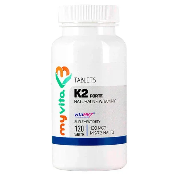 MyVita K2 Forte, vitamina K2 MK-7 din natto 100 µg, 120 comprimate — preț și oferte