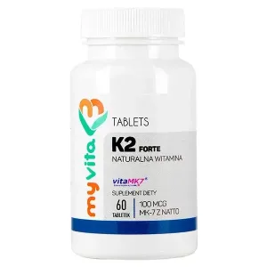 MyVita K2 Forte, vitamina K2 MK-7 din natto 100 µg, 60 comprimate