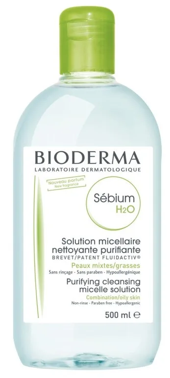 Solutie micelara ten mixt si gras H2O Sebium, 500 ml, Bioderma — preț și oferte