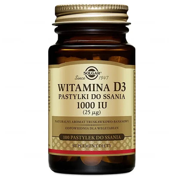 Solgar Vitamina D3 1000 UI, 100 de pastiluțe — preț și oferte