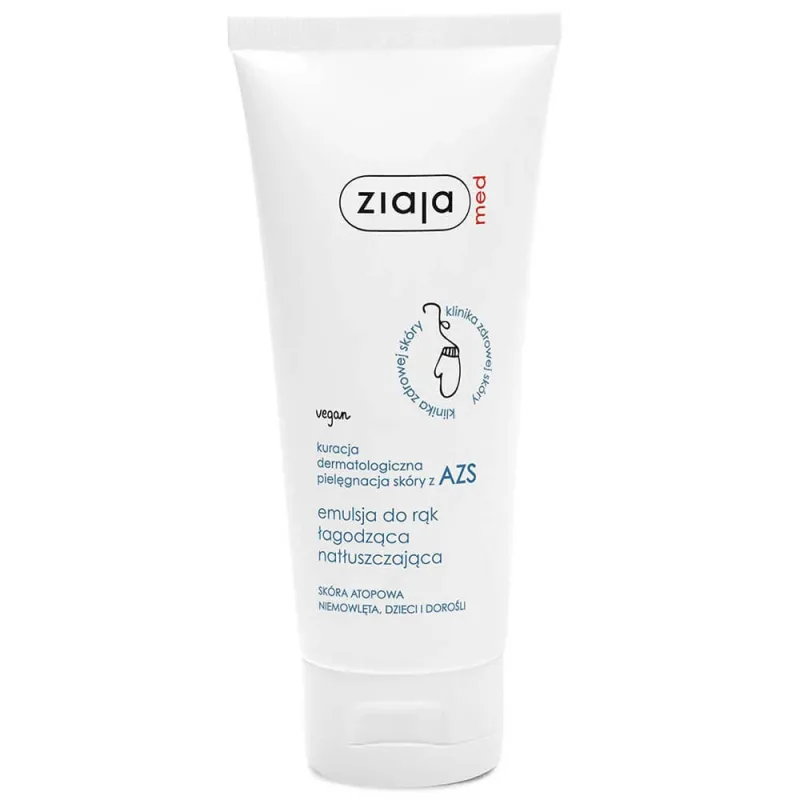 Ziaja Med, Tratament dermatologic pentru DA, Emulsie de mâini calmantă și lubrifiantă, 100 ml — preț și oferte