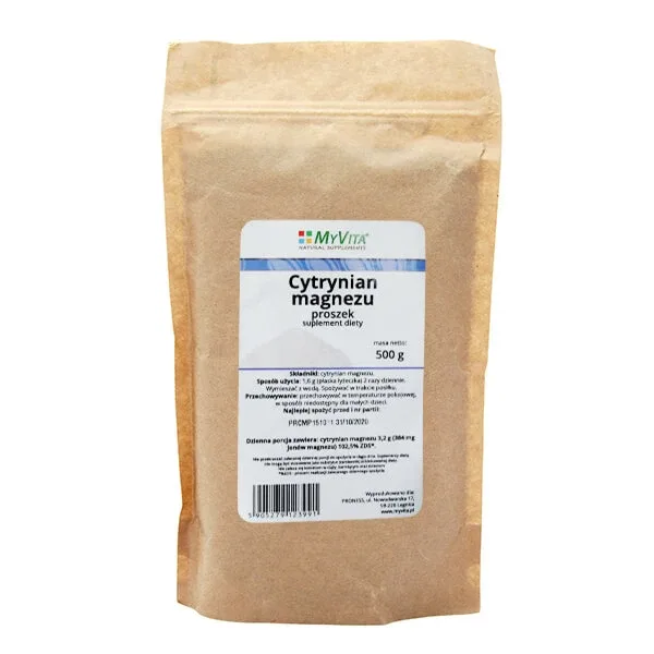 MyVita Magnesium, citrat de magneziu, 500 g — preț și oferte