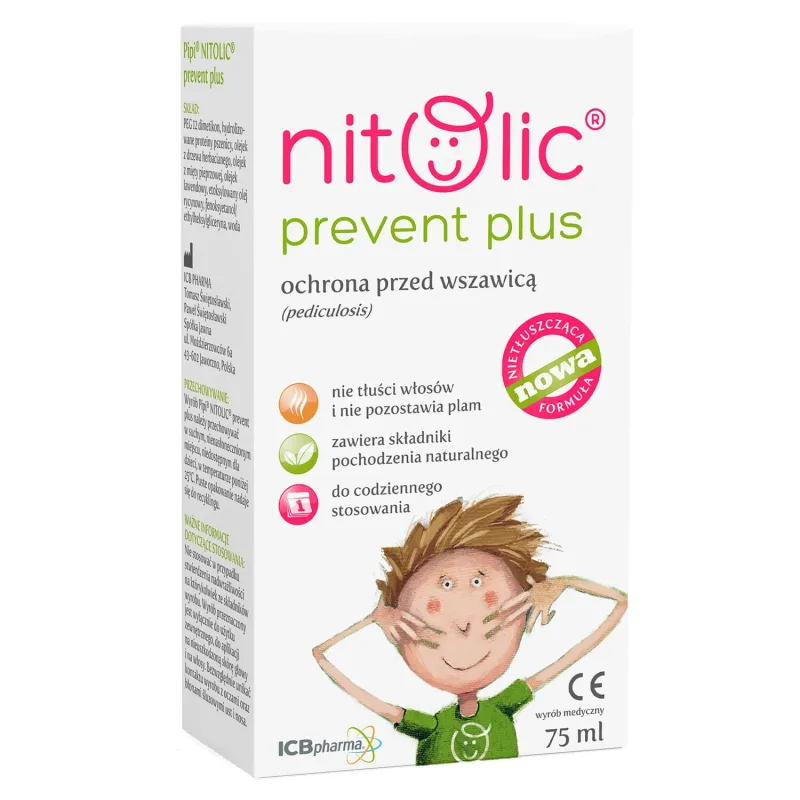 Pipi Nitolic Prevent Plus, spray pentru protecția împotriva păduchilor, 75 ml — preț și oferte