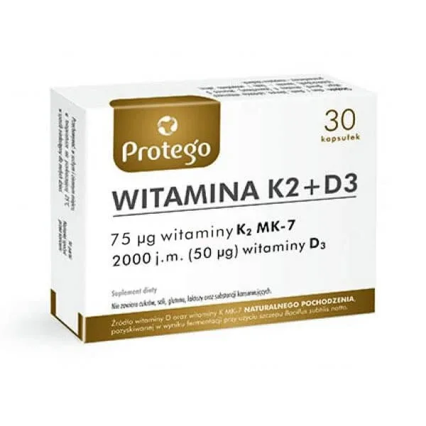 Protego Vitamina K2 + D3, 30 capsule — preț și oferte