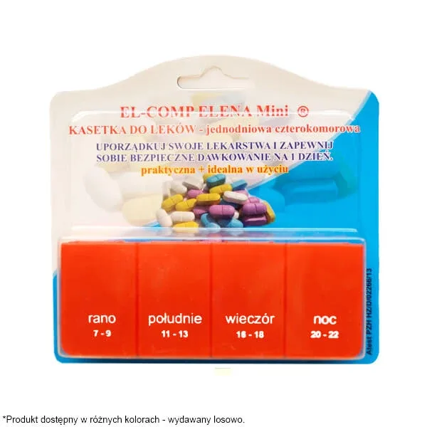 El-Comp Elena Mini, casetă de medicație zilnică, cu 4 camere — preț și oferte