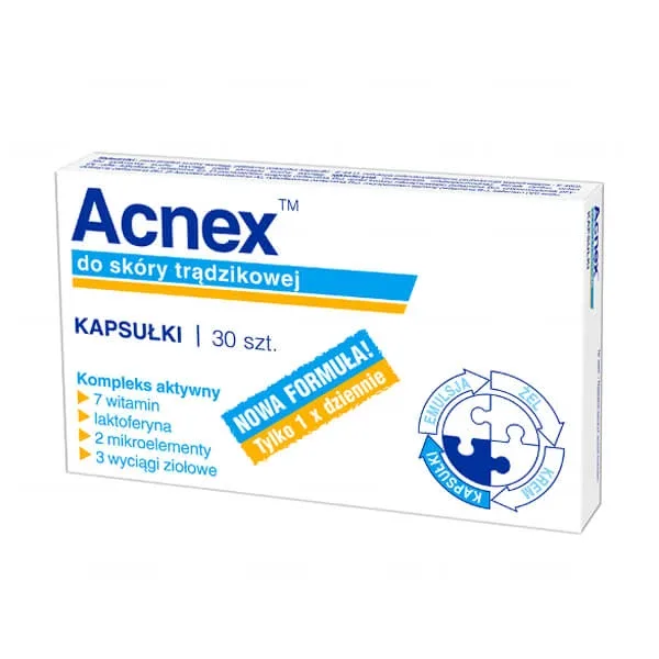 Acnex pentru pielea cu tendință acneică, 30 capsule Farmina — preț și oferte