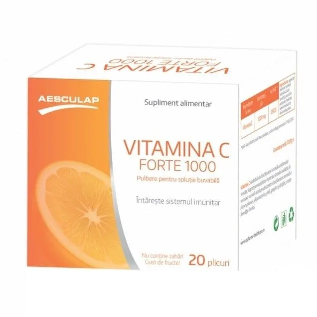 Vitamina C Forte 1000mg x 20pl (Aesculap) — preț și oferte