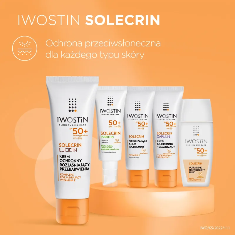 Iwostin Solecrin Lucidin, Cremă protectoare care luminează hiperpigmentarea, SPF 50+, 50 ml — preț și oferte