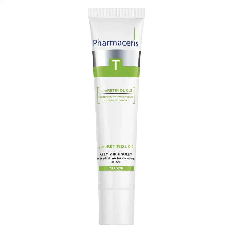Pharmaceris T PureRETINOL 0.3, cremă cu retinol pentru acnee la adulți, cremă de noapte, 40 ml — preț și oferte