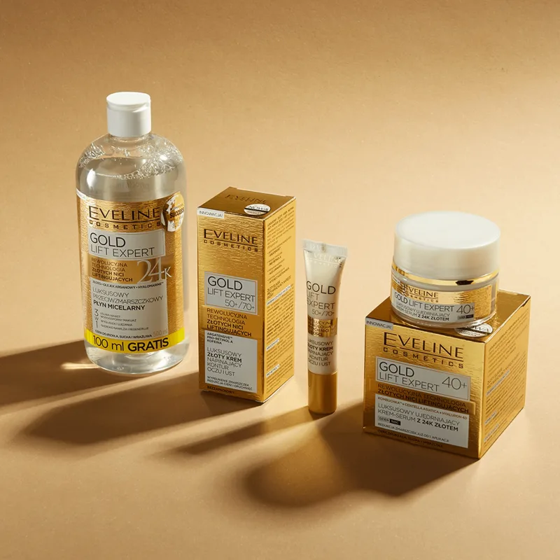 Eveline Cosmetics Gold Lift Expert 40+, Cremă-serum de lux cu aur de 24K, pentru zi și noapte, 50 ml — preț și oferte