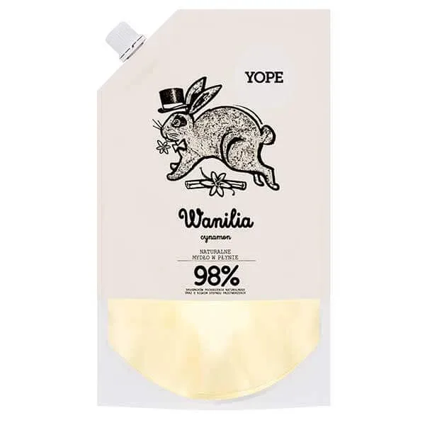 Yope Vanilie și scorțișoară, săpun lichid natural pentru mâini, rezervă, 500 ml — preț și oferte