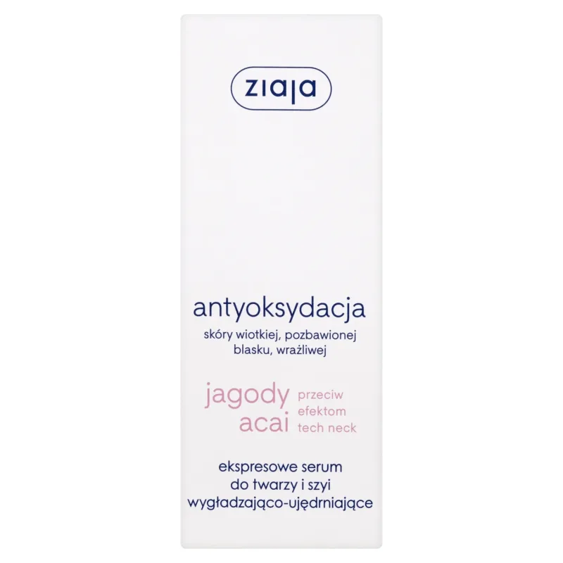 Ziaja Acai Berry, Serum expres pentru față și gât, netezire și fermitate, 50 ml — preț și oferte