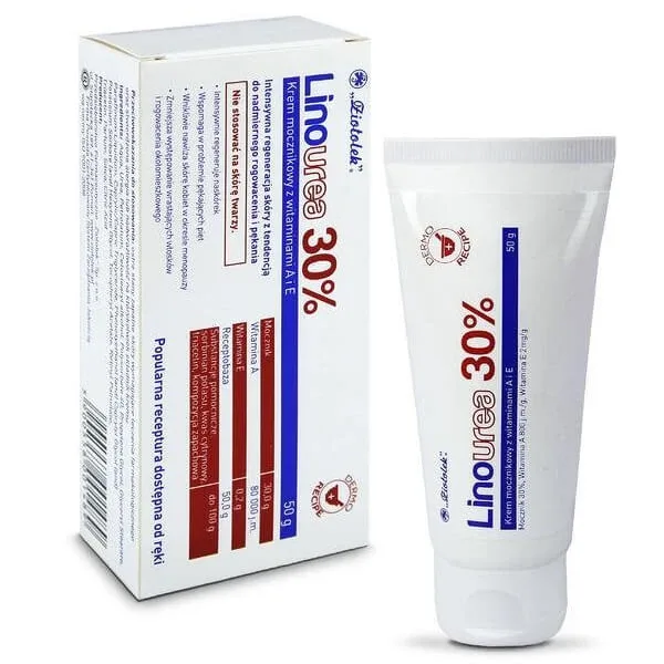 Linourea 30% A+E, cremă de uree cu vitaminele A și E, piele crăpată și calcaroasă, 50 g — preț și oferte