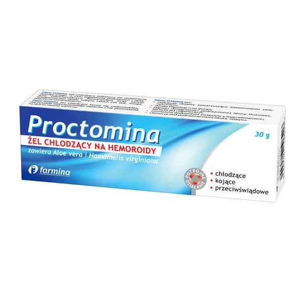 Proctomina, gel de răcire pentru hemoroizi, 30 g Farmina — preț și oferte