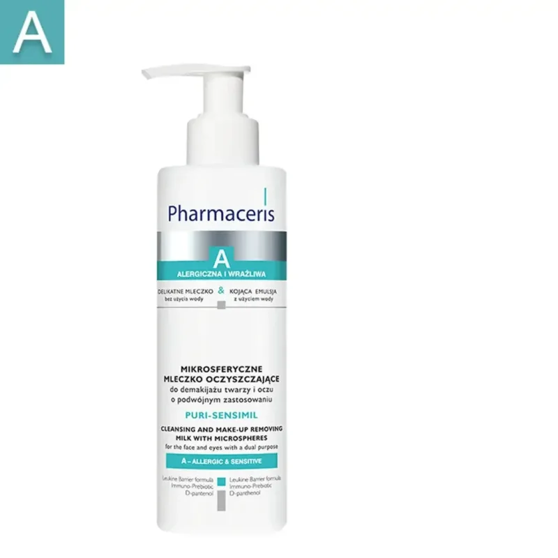 Pharmaceris A Puri-Sensimil, Lapte demachiant cu microsfere pentru demachierea feței și a ochilor, 190 ml — preț și oferte