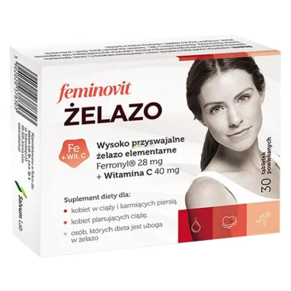 Feminovit Iron, 30 comprimate Salvum — preț și oferte