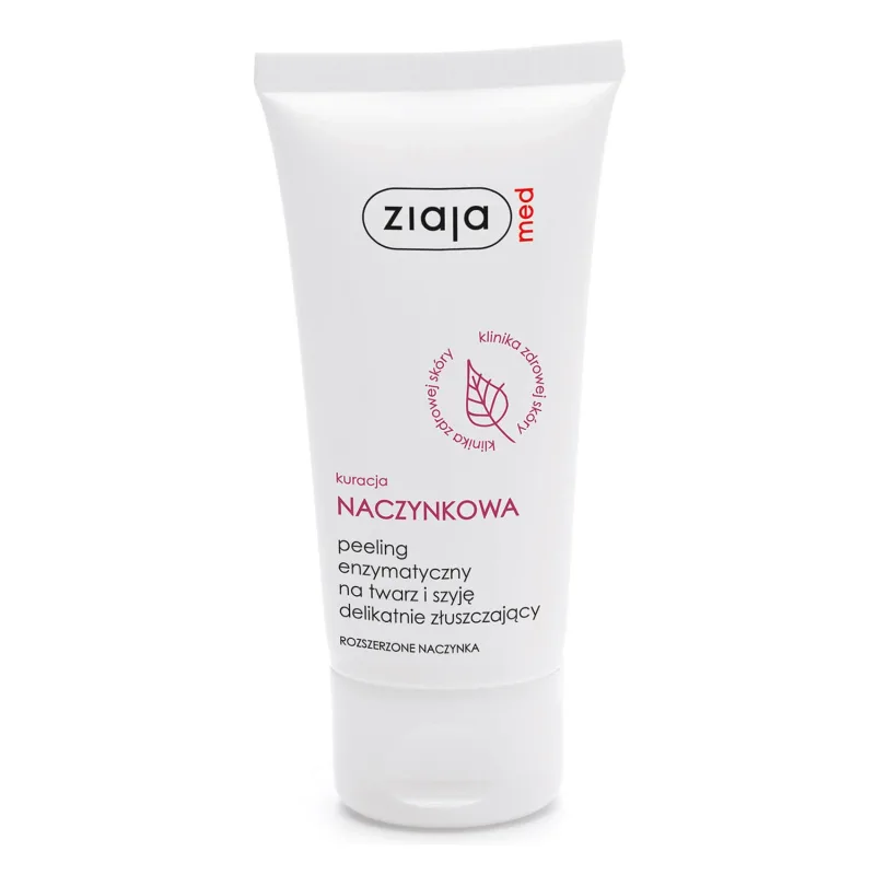Ziaja Med Capillary Treatment, Exfoliant enzimatic pentru față și gât, exfoliază ușor, 75 ml — preț și oferte