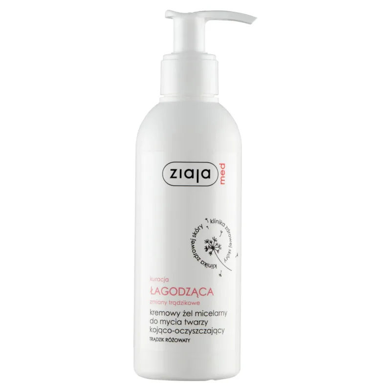 Ziaja Med Kuracja łagodzaca, Acnee rozacee, gel de spălare micelar cremos, calmant și curățător, 200 ml — preț și oferte