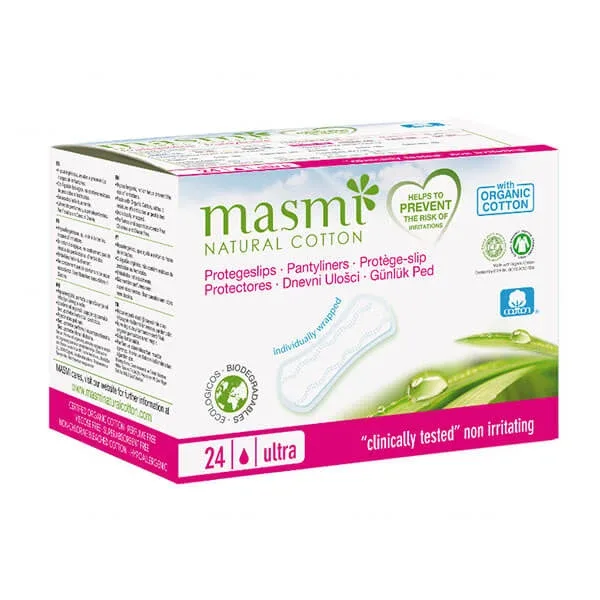 Masmi Natural Cotton, tampoane sanitare din bumbac organic, anatomice, 24 buc. — preț și oferte