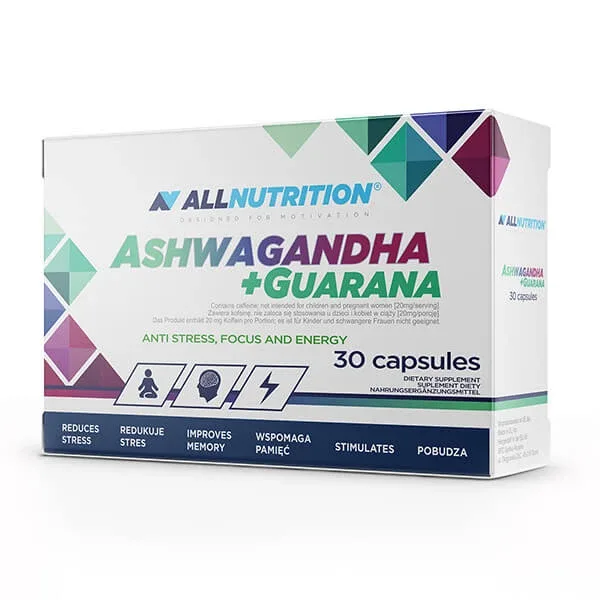Allnutrition Ashwagandha + Guarana, 30 capsule — preț și oferte