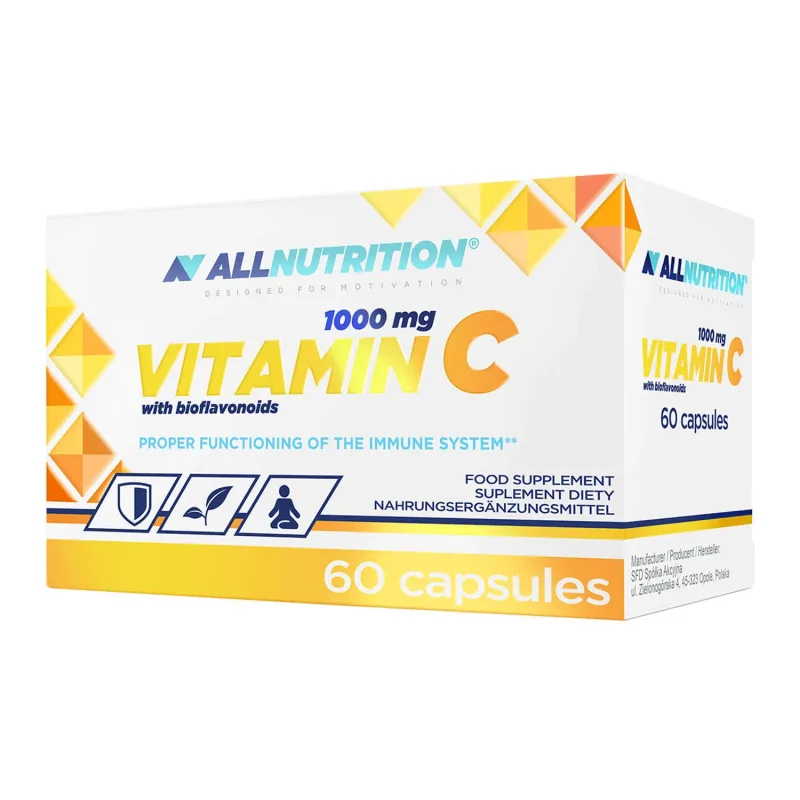 Allnutrition Vitamina C 1000 mg, vitamina C + bioflavonoide, 60 capsule — preț și oferte