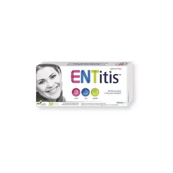 ENTitis, pentru copii cu vârsta peste 3 ani și adulți, aromă de mentă, 30 de pastiluțe Lek Pharmaceuticals — preț și oferte