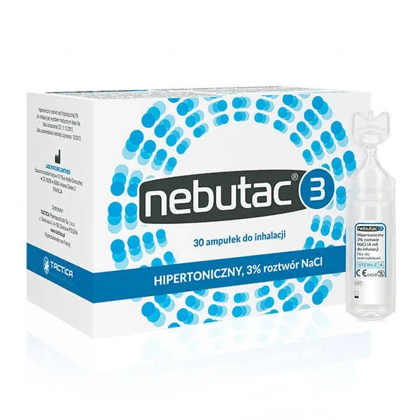 Nebutac 3, soluție hipertonică pentru inhalare 3 % NaCl, 4 ml x 30 fiole Tactica — preț și oferte
