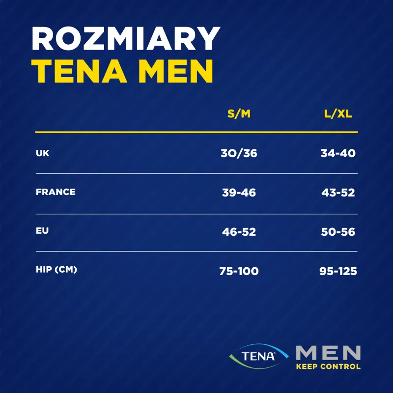 Tena Men Active Fit Pants, chiloți absorbanți, mărimea L/XL, 95-130 cm, Plus, 8 bucăți — preț și oferte