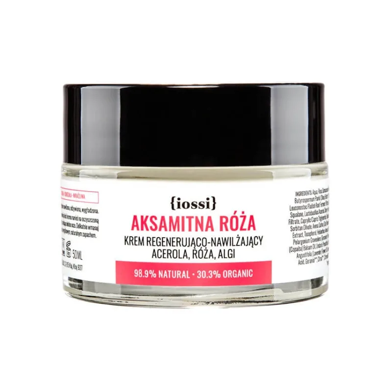 Iossi Velvet Rose, Cremă regenerantă și hidratantă, acerola, trandafir și alge, 50 ml — preț și oferte