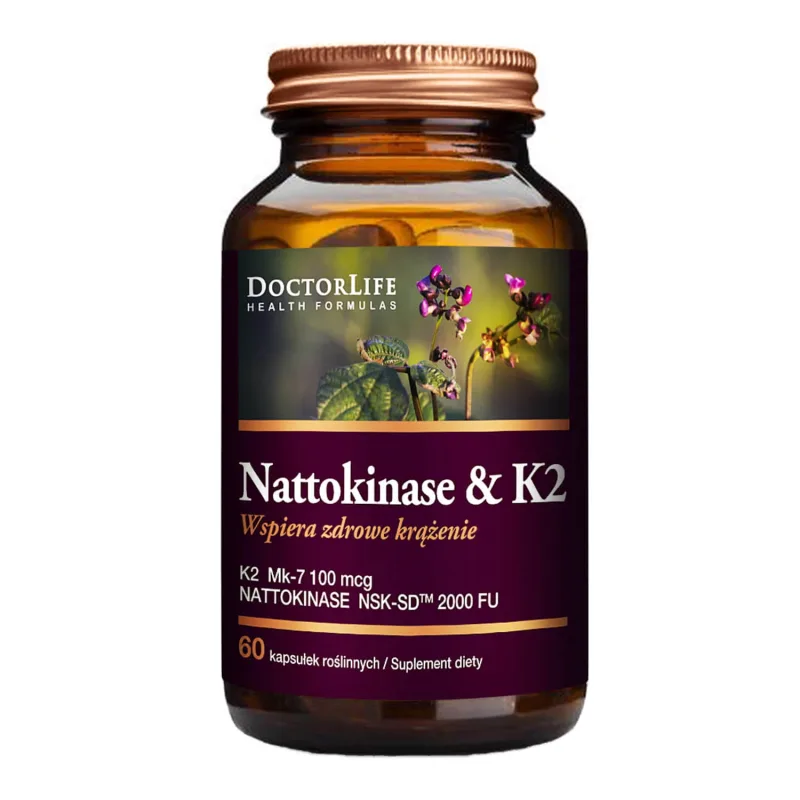 Doctor Life Nattokinase & K2, nattokinase + vitamina K, 60 capsule — preț și oferte