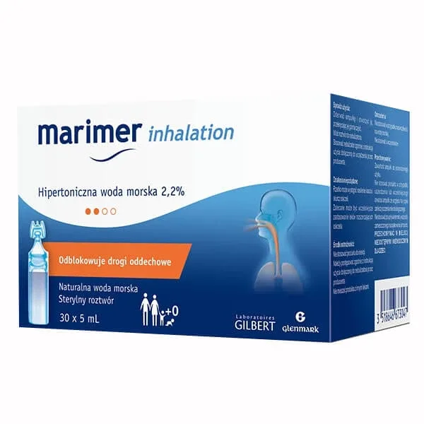 Marimer Inhalare, apă de mare hipertonică 2,2% pentru nebulizare din prima zi de viață, 5 ml x 30 fiole — preț și oferte