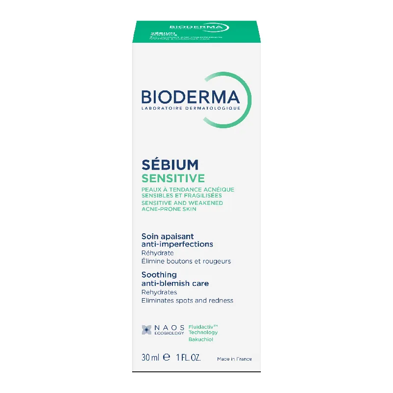 Fluid calmant si hidratant Sebium Sensitive, 30 ml, Bioderma — preț și oferte