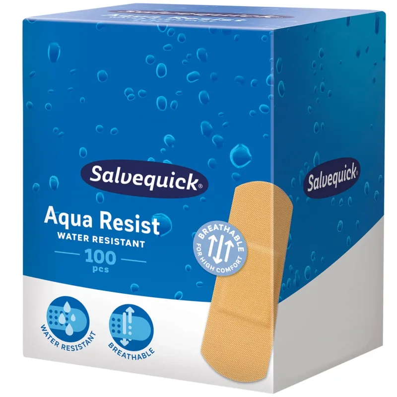 Salvequick Aqua Resist, tencuieli impermeabile, 19 mm x 72 mm, 100 bucăți — preț și oferte