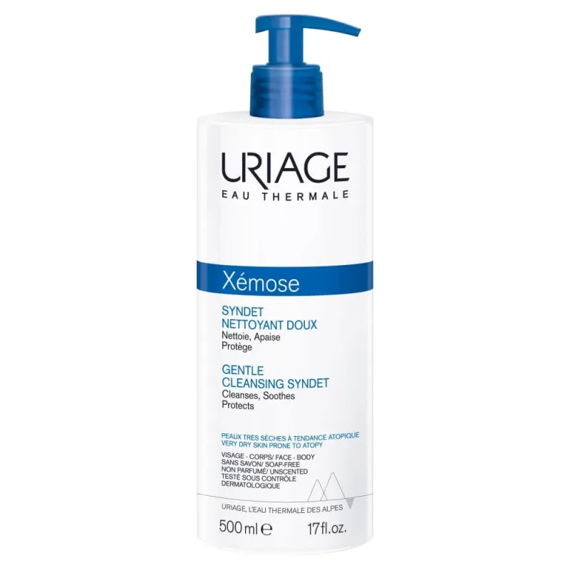 Uriage Xemose, Gel-cremă delicată pentru curățarea delicată a feței și a corpului, ten foarte uscat, 500 ml — preț și oferte