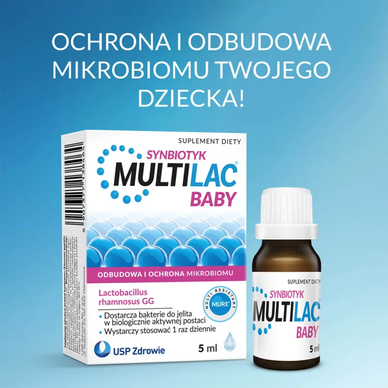 Multilac Baby Synbiotic, picături pentru copii de la 2 luni, 5 ml USP — preț și oferte