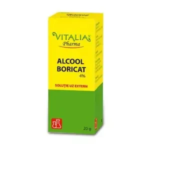Alcool boricat 4% solutie x 20g(Vitalia) — preț și oferte