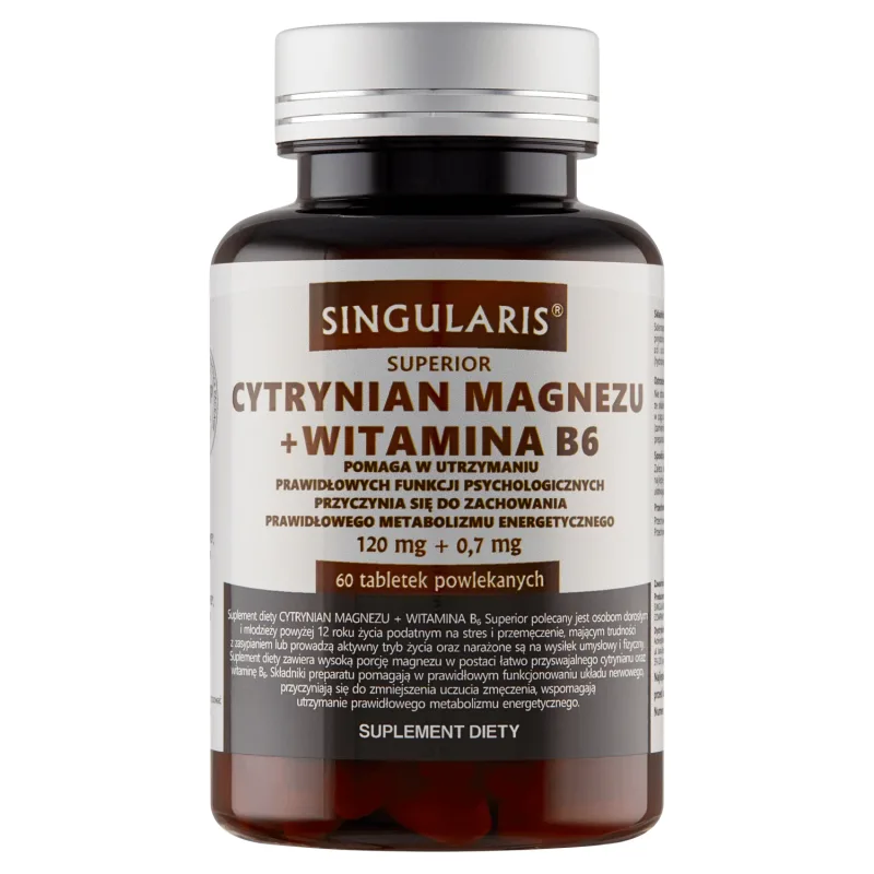 Singularis Superior citrat de magneziu + vitamina B6, 60 comprimate — preț și oferte