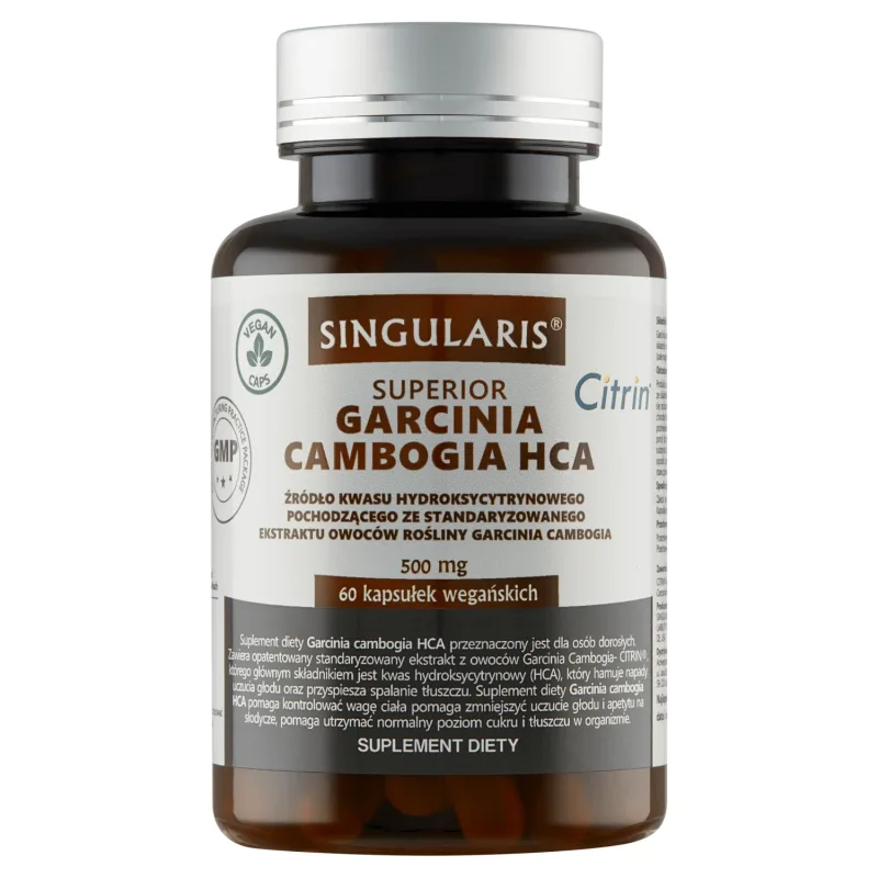 Singularis Superior, Garcinia Cambogia HCA 500 mg, 60 capsule vegane — preț și oferte