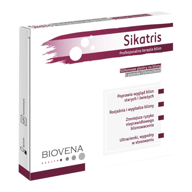 Sikatris, plasturi de silicon pentru cicatrici, 10 cm x 10 cm, 5 bucăți — preț și oferte