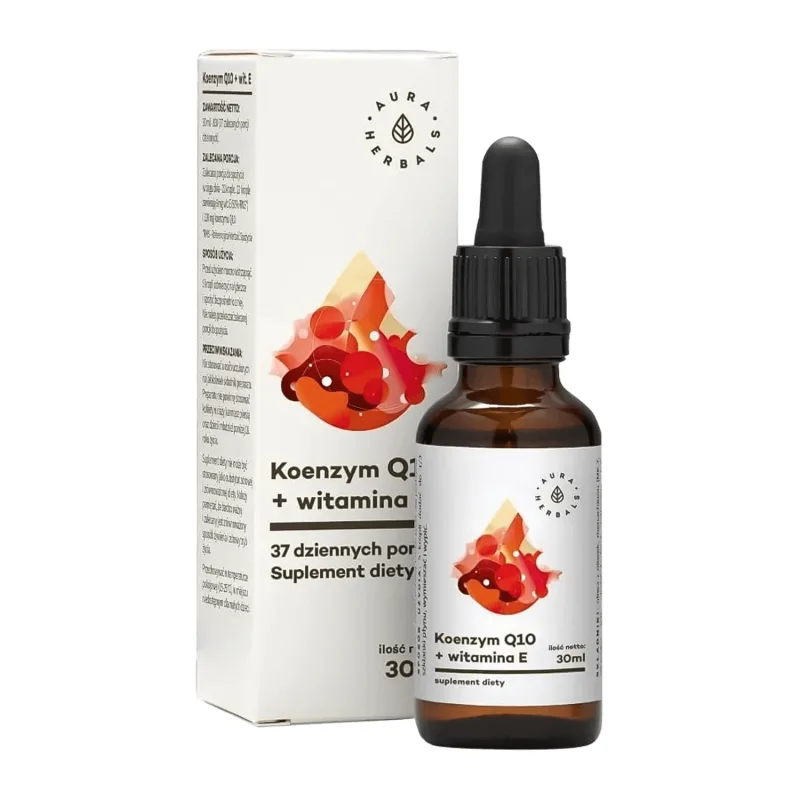 Aura Herbals Coenzima Q10 + vitamina E picături, 30 ml — preț și oferte