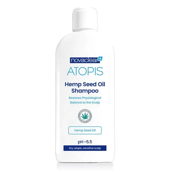 Novaclear Atopis, șampon cu ulei de cânepă bio, scalp uscat, sensibil și atopic, 250 ml — preț și oferte