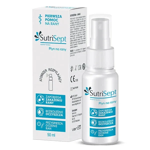 SutriSept, loțiune pentru răni, pulverizator, 50 ml Verco — preț și oferte