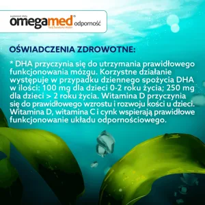 Omegamed Immunity 5+, DHA din alge, sirop masticabil în capsule pentru copii peste 5 ani, aromă de portocale, 30 capsule