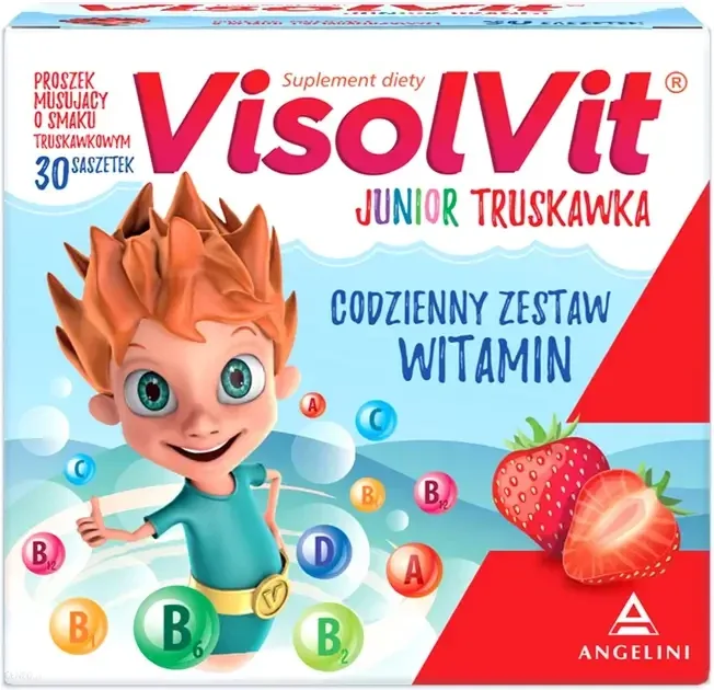 Visolvit Junior Strawberry, pentru copii peste 3 ani, 30 plicuri — preț și oferte